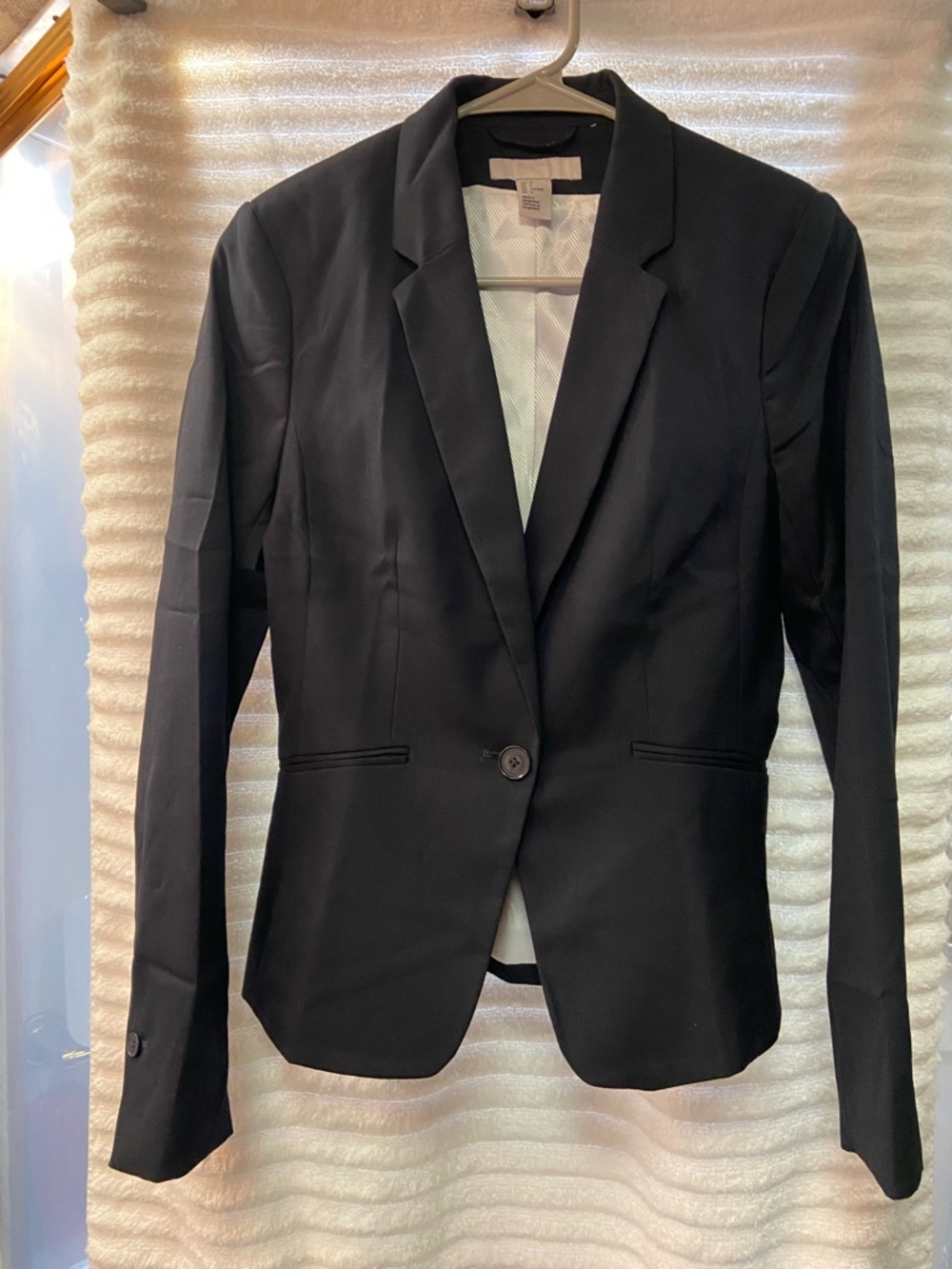 H&M Black Single-Button Tailored Blazer